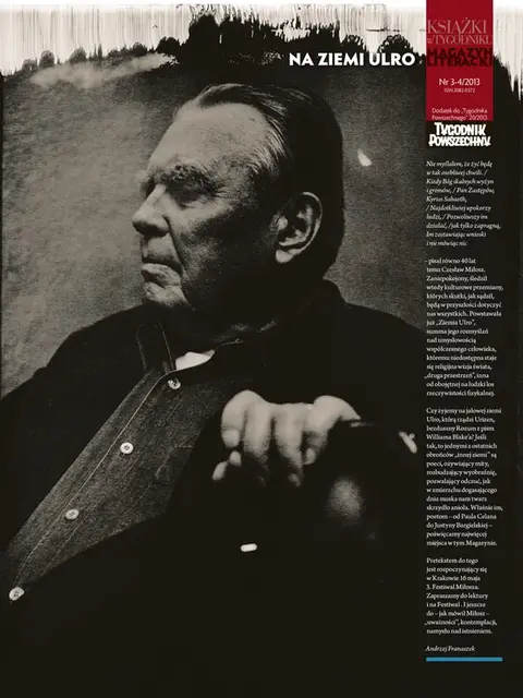  / Zdjęcie Czesława Miłosza na okładce: Cato Lein / WRITER PICTURES / FORUM
