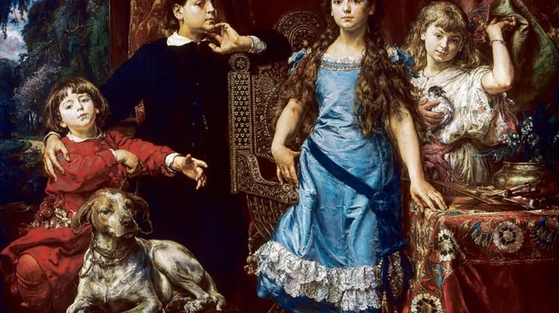 Jan Matejko „Portret dzieci artysty” (1879) / Fot. Ilia Levin; dzięki uprzejmości Lwowskiej Narodowej Galerii Sztuki