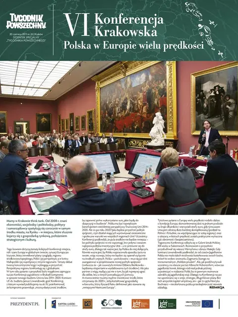 Okładka dodatku "VI Konferencja Krakowska. Polska w Europie wielu prędkości" / 