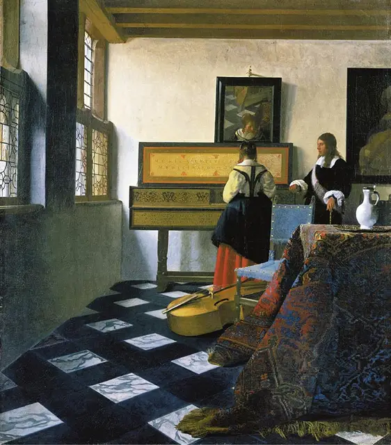 Johannes Vermeer van Delft, „Lekcja muzyki”, ok. 1662 r. / Fot. THE NATIONAL GALLERY