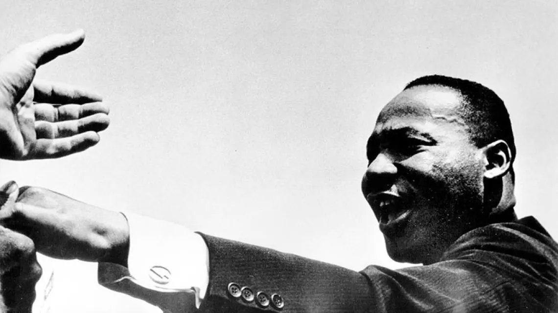 Martin Luther King  podczas „Marszu dla wolności i pracy”. Waszyngton, 12 sierpnia 1963 r. / Fot. Keystone Pictures USA / EYEVINE / EAST NEWS