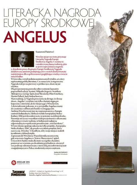 Na okładce: statuetka „Angelusa” autorstwa Ewy Rossano / Fot. Mirosław Koch