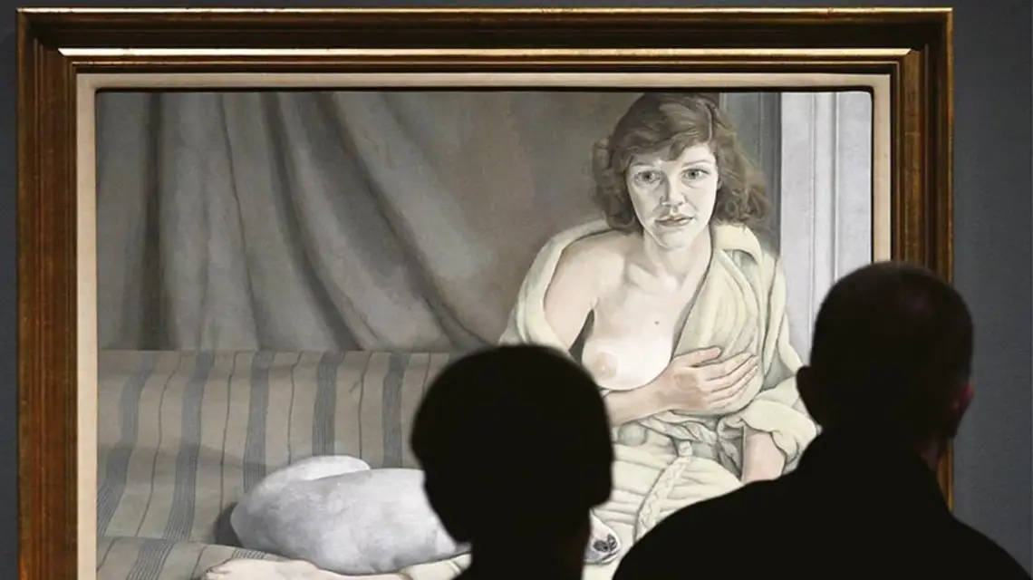 Lucian Freud „Dziewczyna z białym psem” / Fot. Heinz-Peter Bader / REUTERS / FORUM