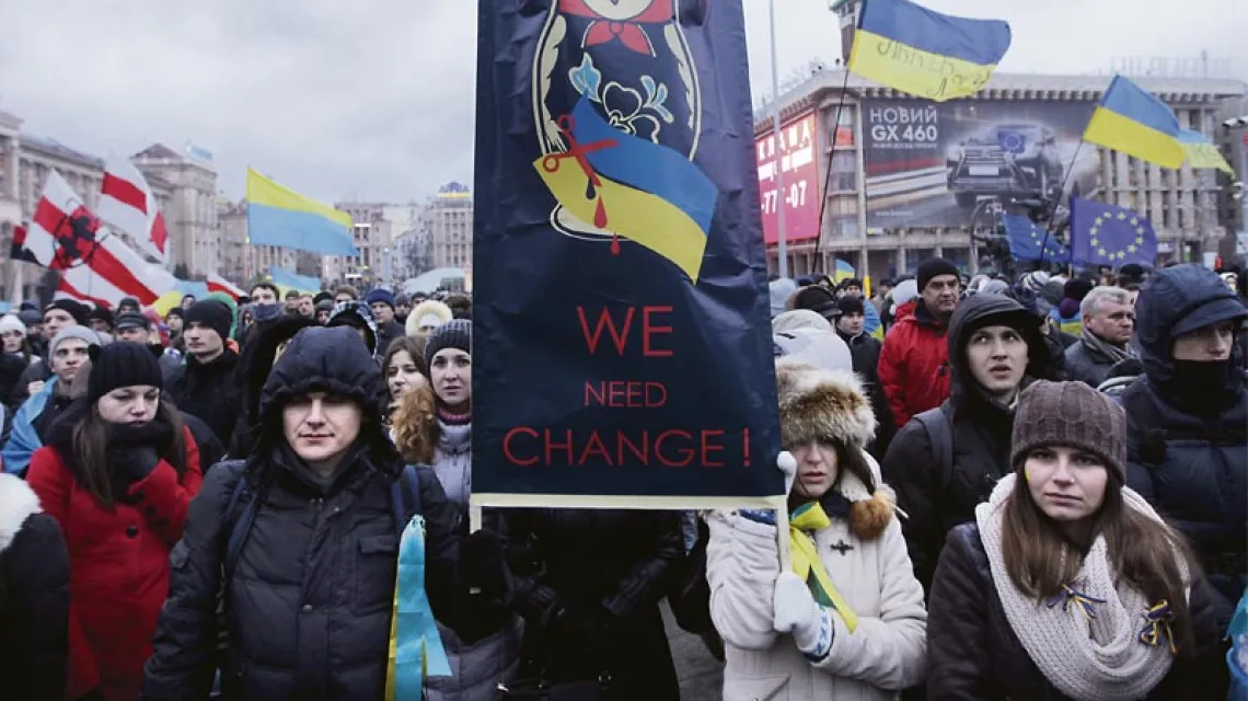 Protesty na Majdanie, Kijów, 28 listopada 2013 r.  / Fot. Sergei Chuzavkov / AP / EAST NEWS