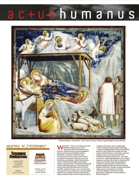 Na okładce: Giotto di Bondone, „Narodzenie” z cyklu „Życie Chrystusa”, Padwa, Cappella degli Scrovegni (1303-05) / Fot. DE AGOSTINI / A. DAGLI ORTI