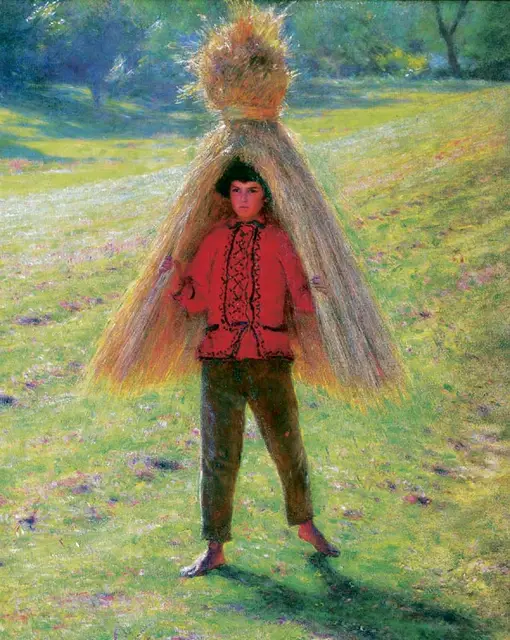 Aleksander Gierymski, Chłopiec niosący snopek, 1893 r. / Fot. Reprodukcje dzięki uprzejmości Muzeum Narodowego we Wrocławiu i Mariusza Hermansdorfera