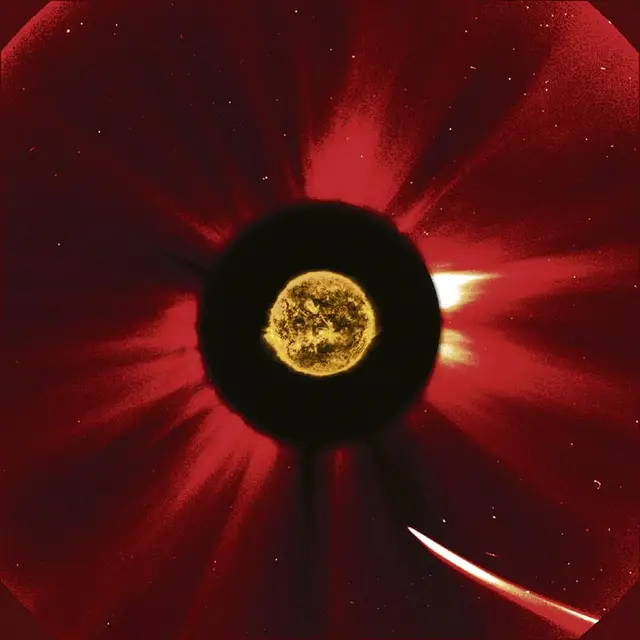 Ostatnie chwile komety ISON zmierzającej w stronę Słońca, 28 listopada 2013 r. / Fot. NASA