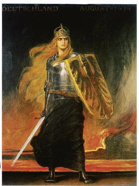 Obraz „Germania” Friedricha von Kaulbacha, 1914 r. / 