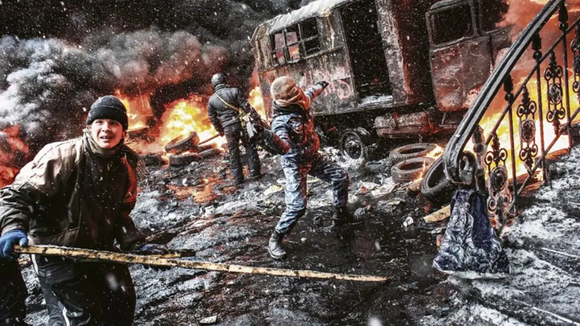 Kijów, 22 stycznia 2014 roku / Fot. Andrey Stenin / RIA NOVOSTI / EAST NEWS