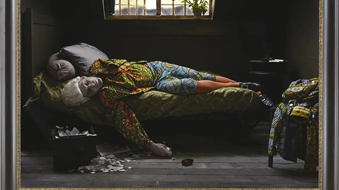 Yinka Shonibare, „Śmierć Chatterton – Henry Wu”, z cyklu „Fake death pictures” / Fot. SHOOTART MOBILE