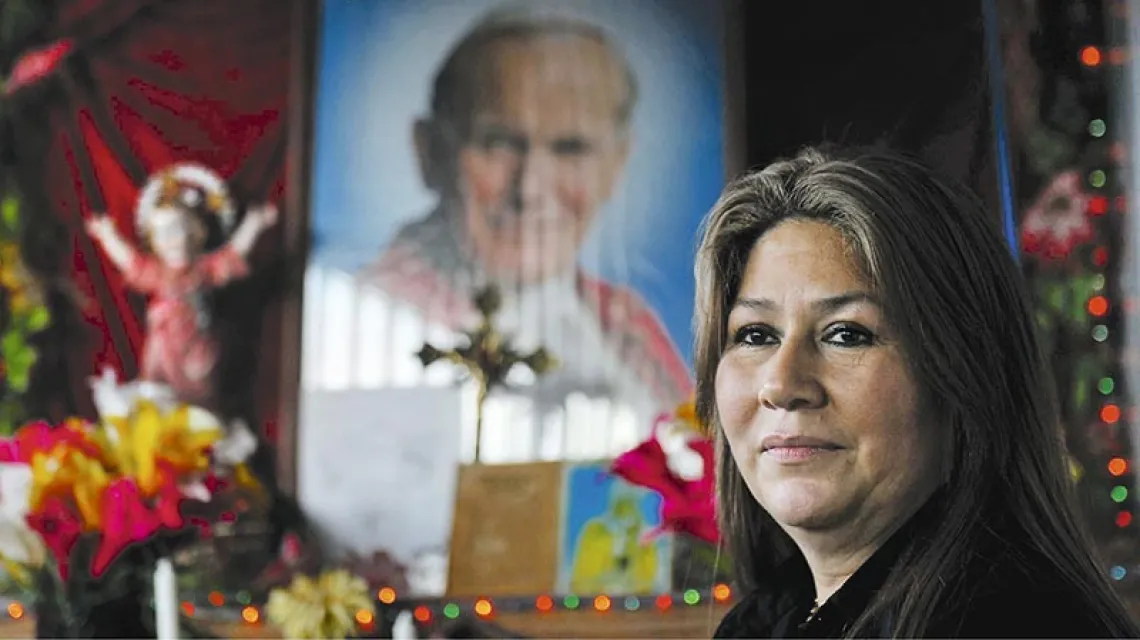 Floribeth Mora, mieszkanka Kostaryki, której powrót do zdrowia został uznany za cud w procesie kanonizacyjnym Jana Pawła II / Fot. Hector Retamal / AFP / EAST NEWS