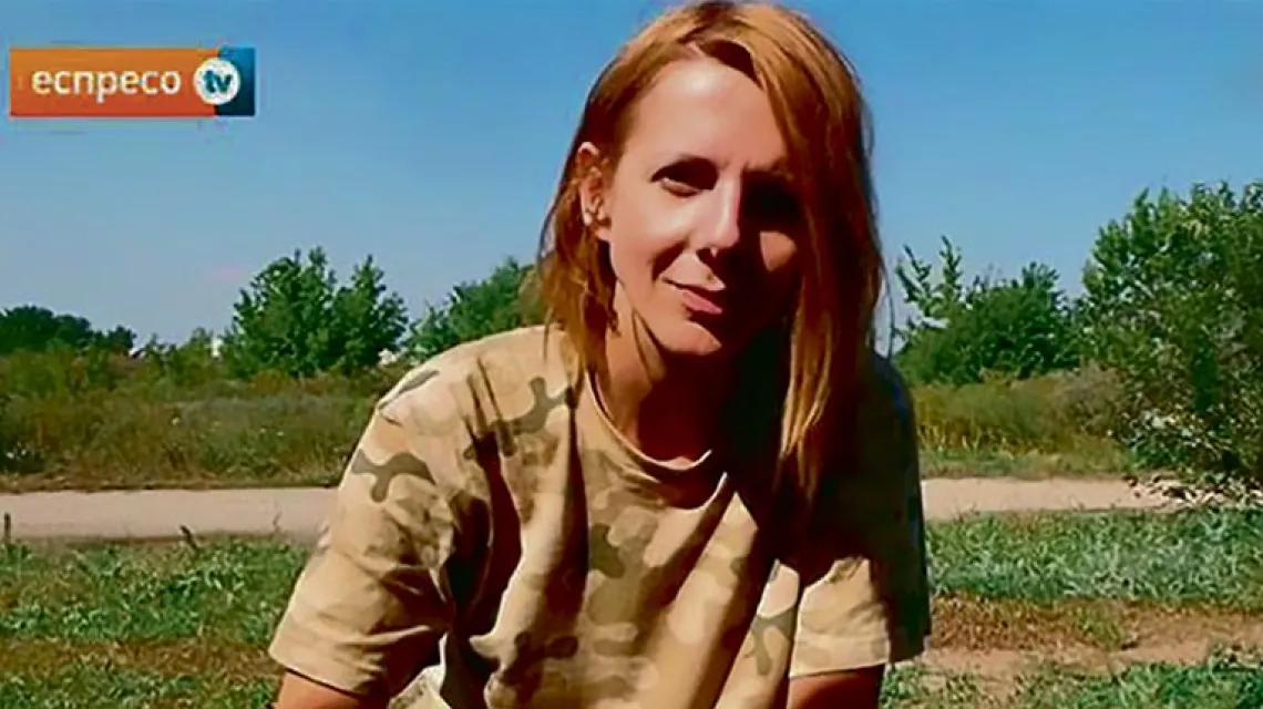 W lutym 35-letnia Bianka Zalewska pojechała z pomocą do Kijowa. Zafascynowana Majdanem, postanowiła zostać. 26 lipca separatyści ostrzelali jej auto pod Donieckiem. Jest ciężko ranna. / Fot. ESPRESO.TV