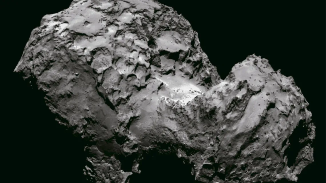 Kometa 67P/Czuriumow-Gierasimienko sfotografowana przez sondę kosmiczną Rosetta z odległości zaledwie 285 km. 3 sierpnia 2014 r. / Fot. ESA / ROSETTA / MPS FOR OSIRIS TEAM MPS / UPD / LAM / IAA / SSO / INTA / UPM / DASP / IDA