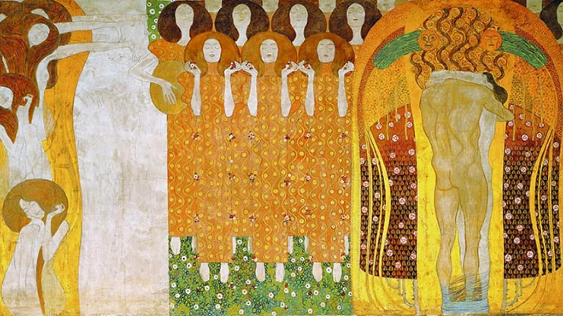 Gustav Klimt „Fryz Beethovenowski” – fragment / Fot. Domena publiczna
