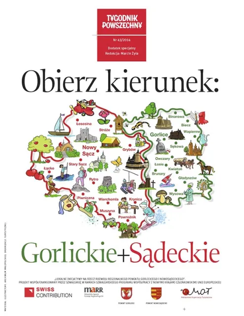 Okładka dodatku: Obierz kierunek: Gorlickie+Sądeckie / Materiał ilustracyjny: Archiwum Małopolskiej Organizacji Turystycznej