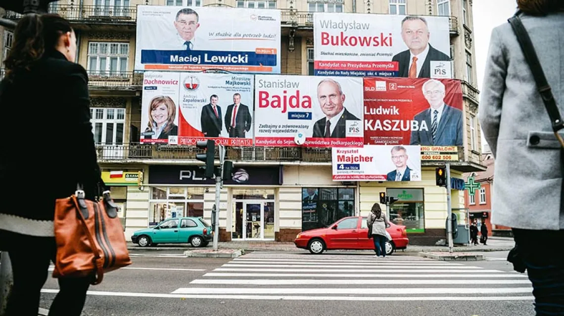 Kampania wyborcza w Przemyślu, listopad 2014 r. / Fot. Łukasz Solski / EAST NEWS