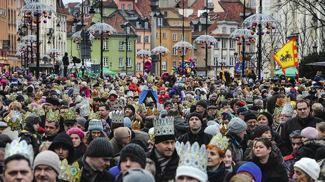 Orszak Trzech Króli, Warszawa, 6 stycznia 2014 r. / Fot. Grzegorz Jakubowski / PAP