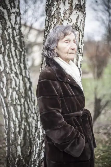 Zofia Posmysz w Oświęcimiu, 15 stycznia 2015 r. / Fot. Grażyna Makara