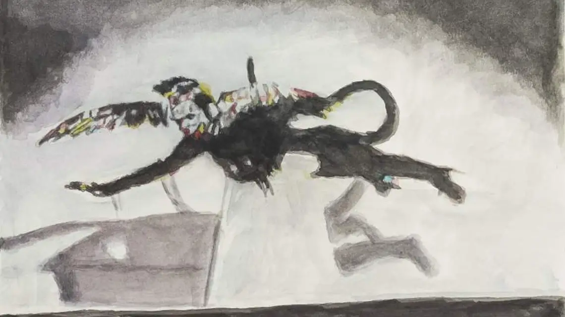Luc Tuymans, „Nikko”, 2014. Akwarela na papierze, 29,3 x 42 cm / Fot. Art Stations Foundation