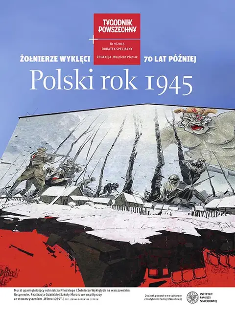 Mural upamiętniający rotmistrza Pileckiego i Żołnierzy Wyklętych na warszawskim Ursynowie. Realizacja Gdańskiej Szkoły Muralu we współpracy ze stowarzyszeniem „Wizna 1939”. / Fot. Joanna Borowska / FORUM