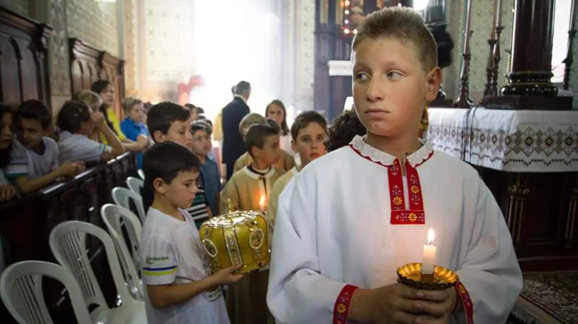 W kościele greckokatolickim w Prudentópolis, 2014 r. / Fot. Marcio Pimenta