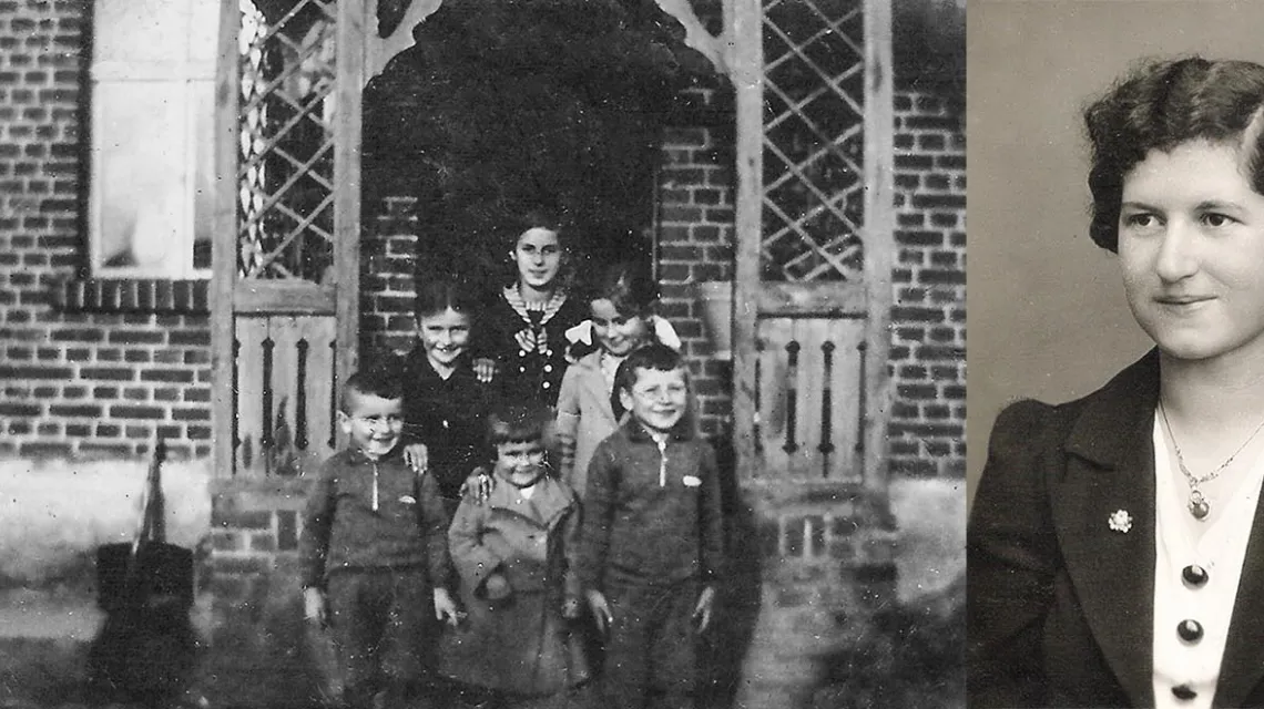 Zginęli 29 stycznia 1945 r.: dzieci z rodziny Vogtów i ich ciotka Antonia Vogt. Z prawej Elizabeth Mätzschke. / Fot. Ze zbiorów Tadeusza Mąkosy