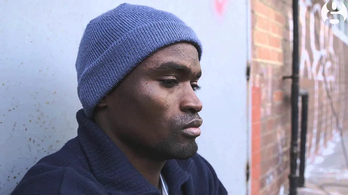 Afrykański sportowiec-uchodźca w Londynie, 2015 r. / Fot. The Guardian via youtube.com