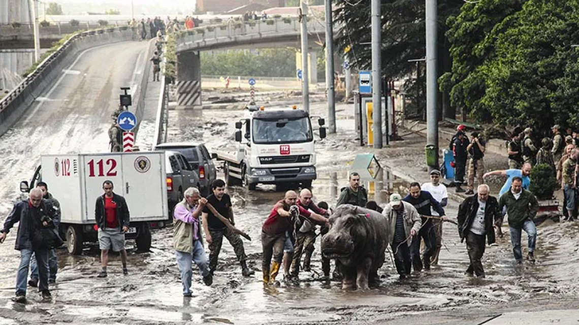 Powódź w Tbilisi, 14 czerwca 2015 r. / Fot. Tinatin Kiguradze / AP / EAST NEWS