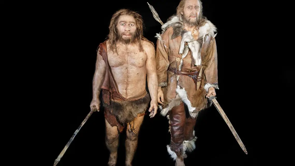 Rekonstrukcja człowieka neandertalskiego i człowieka z Cro-Magnon / Fot. S. Plailly / E. Daynes / SCIENCE PHOTO LIBRARY