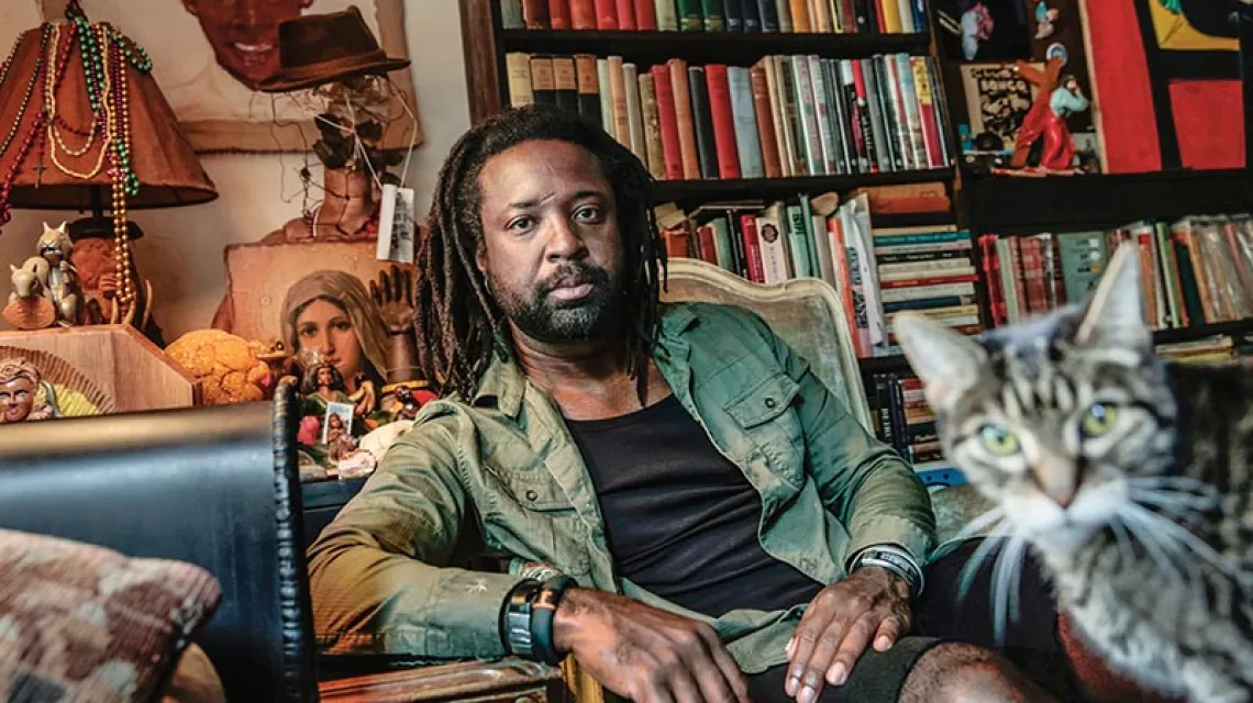 To nie Bob Marley, lecz autor „Krótkiej historii siedmiu zabójstw” – Marlon James. Harlem, Nowy Jork, wrzesień 2014 r.  / Fot. Carolyn Cole / LOS ANGELES TIMES / GETTY IMAGES