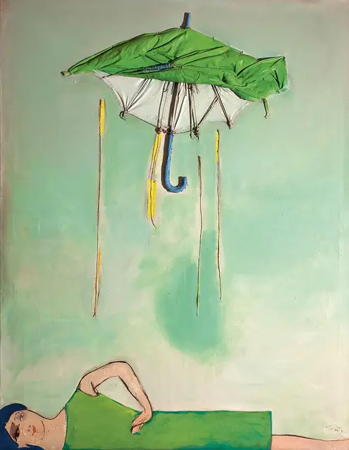 Tadeusz Kantor, Emballage II, Parasol i postać, 1967 r. / Fot. Materiały prasowe Muzeum Narodowego we Wrocławiu