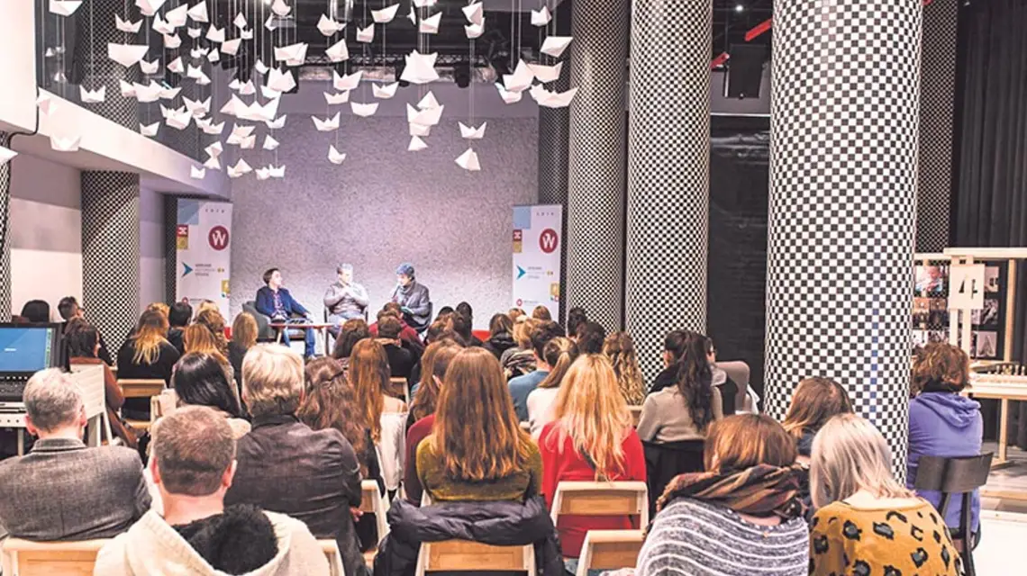 Spotkanie z pisarzami Andrijem Lubką i Ołeksandrem Bojczenką, w Zamku Wojnowice, 2016 r. / Fot. Rafał Komorowski / KEW