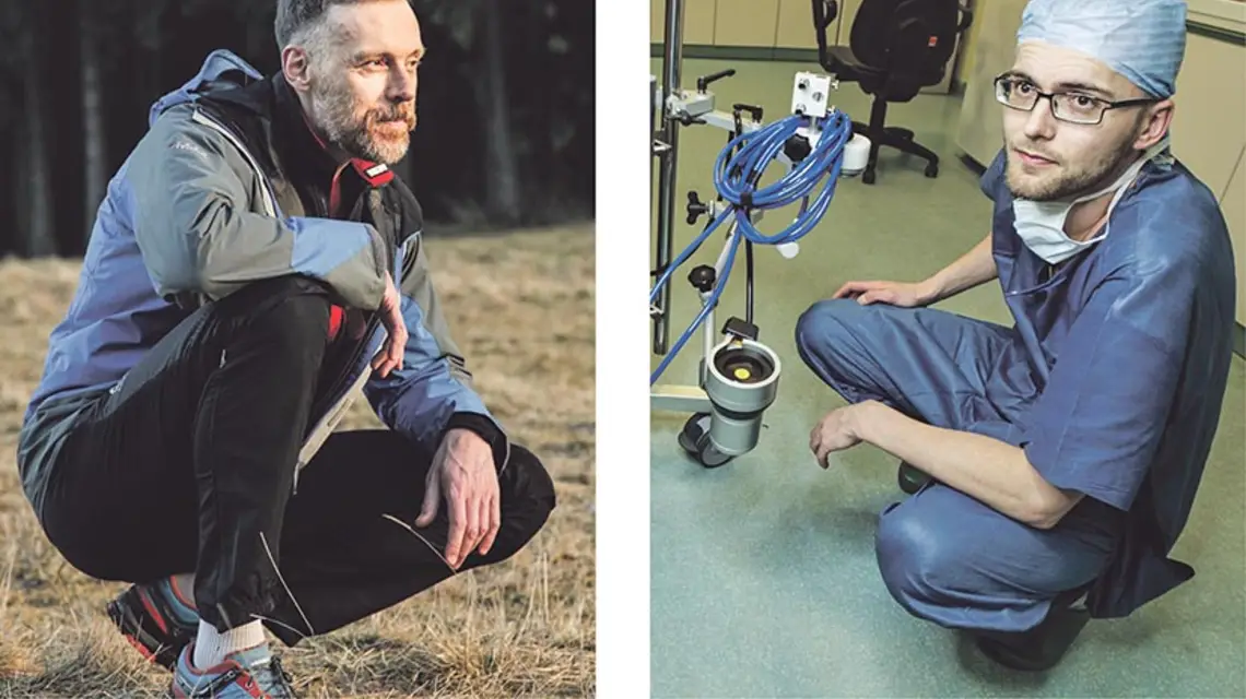 Sylweriusz Kosiński i Tomasz Darocha. Poniżej akcja ratunkowa Katarzyny Węgrzyn w Wielkiej Świstówce, 21 lutego 2015 r. / Fot. Bartek Dobroch x2
