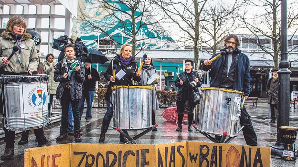 Protest przeciwko reformie oświaty, Sopot, 5 marca 2017 r. / Fot. Mateusz Ochocki / KFP
