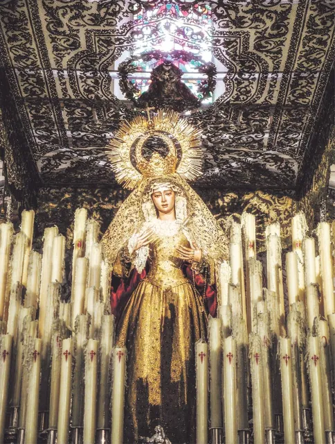 Figura Maryi Matki Nadziei z bazyliki La Macarena w Sewilli, marzec 2016 r. / Fot. Barbara Łepkowska
