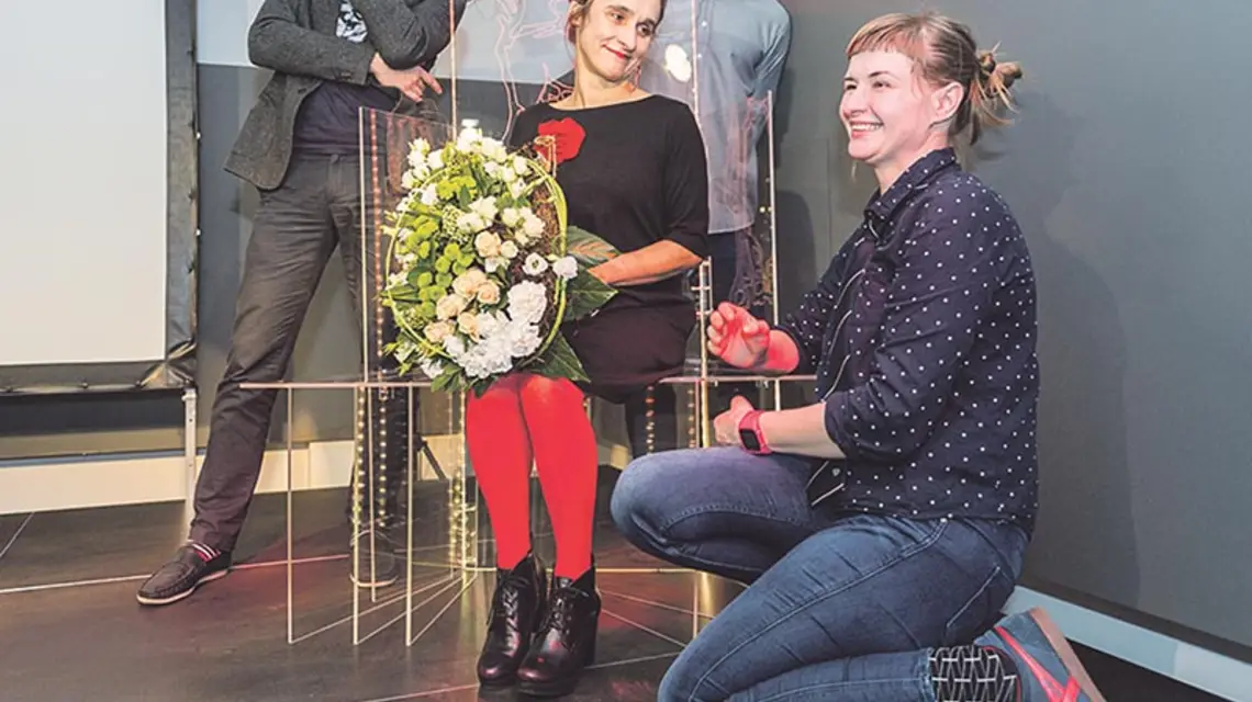 Od lewej: Szymon Teżewski, Aneta Prymaka-Oniszk, Piotr Janicki i Natalia Fiedorczuk / Fot. Dawid Gromadzki