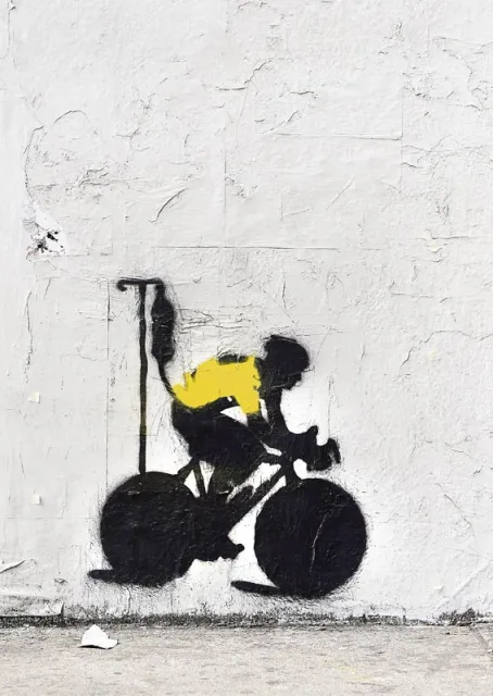 Lance Armstrong w koszulce zwycięzcy Tour De France – graffiti w Los Angeles, USA, 2013 r. / Fot. Kevork Djansezian / GETTY IMAGES / FPM