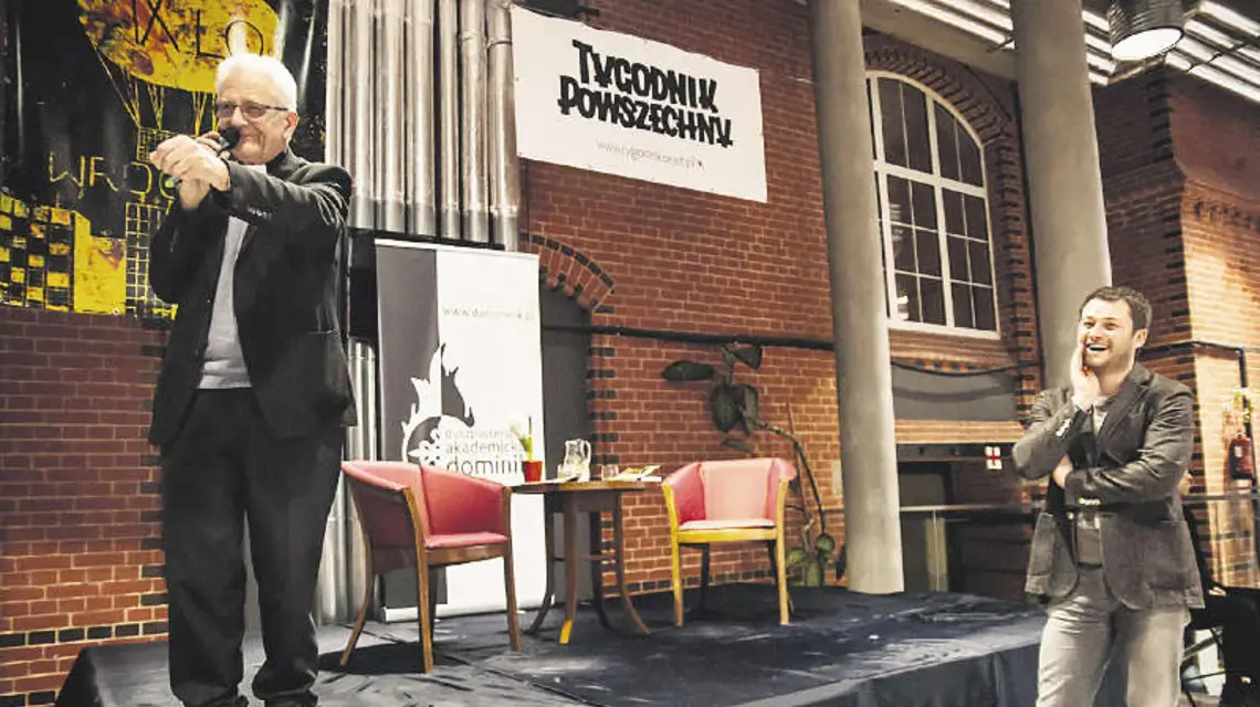Ks. Adam Boniecki i Jarosław Kuźniar na wrocławskim spotkaniu u dominikanów / fot. Konrad Pakuła