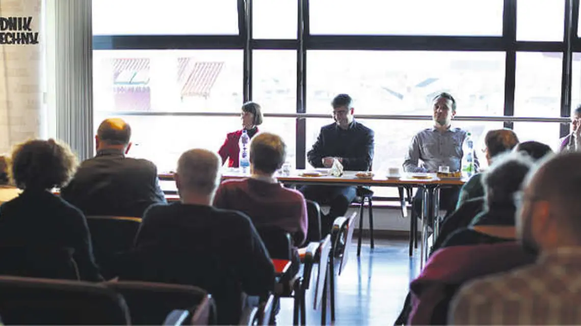 Spotkanie Krakowskiego Klubu "Tygodnika Powszechnego", w którym uczestniczyli ks. Jacek Prusak, Ewa Woydyłło i Marcin Polak. / fot. Adam Walanus