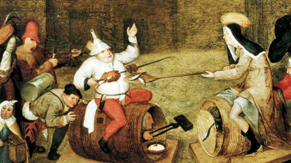 „Walka postu z karnawałem”, Pieter Bruegel Starszy, 1559 r. / repr. Burstein Collection/CORBIS