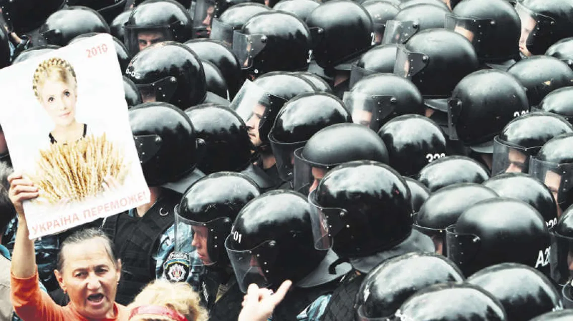 Demonstracja w obronie Julii Tymoszenko. Kijów, 24 sierpnia 2011 r. / Grigoriy Vasilenko, Ria Novosti, East News