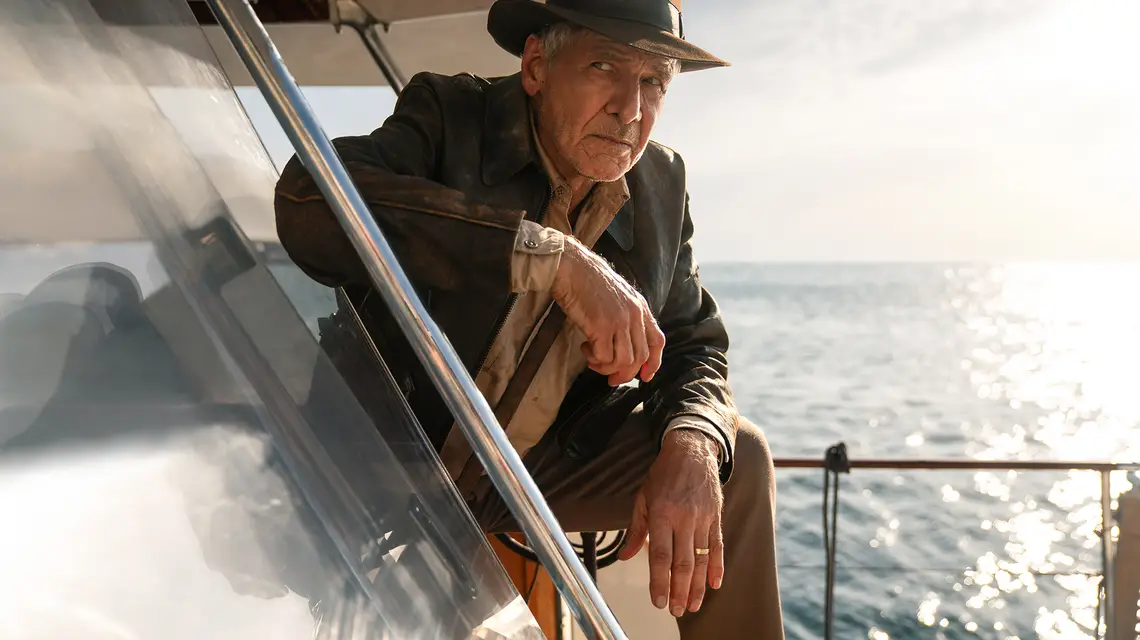 Harrison Ford w „Indiana Jones i artefakt przeznaczenia” fot. Jonathan Olley / Lucasfilm Ltd. / 