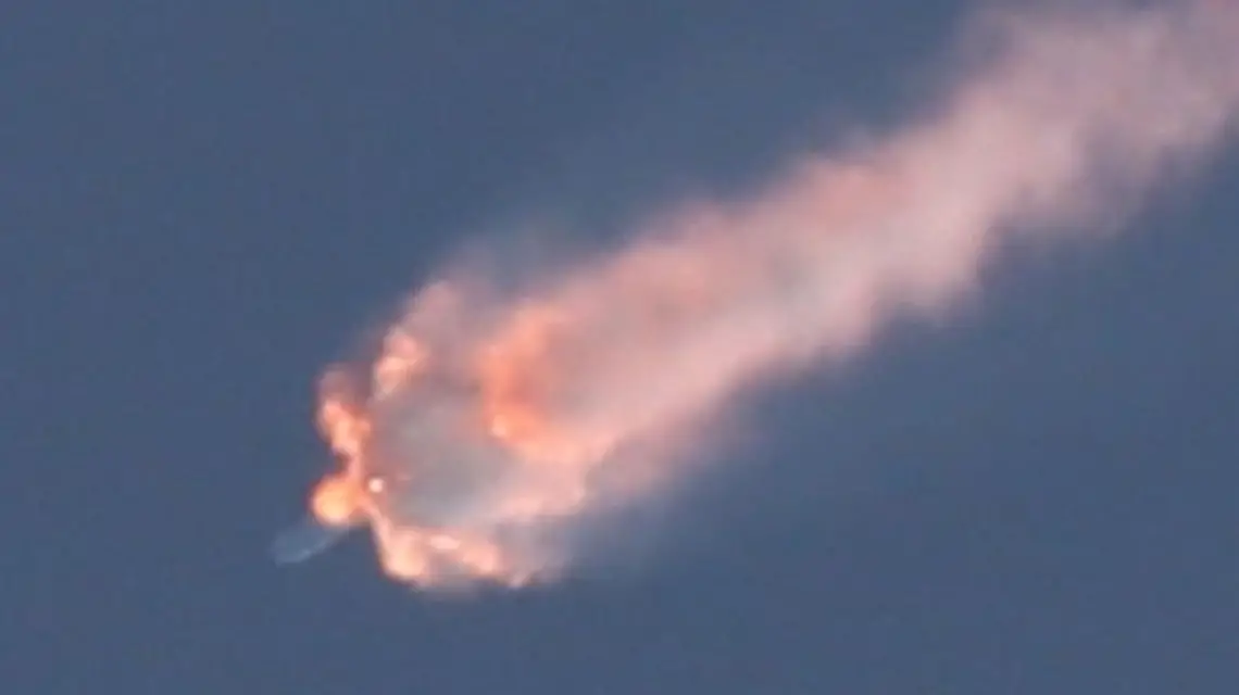 Eksplozja rakiety Falcon-9, 28 czerwca 2015 r. / / fot. Orlando Sentinel / TNS / ABACA / EAST NEWS