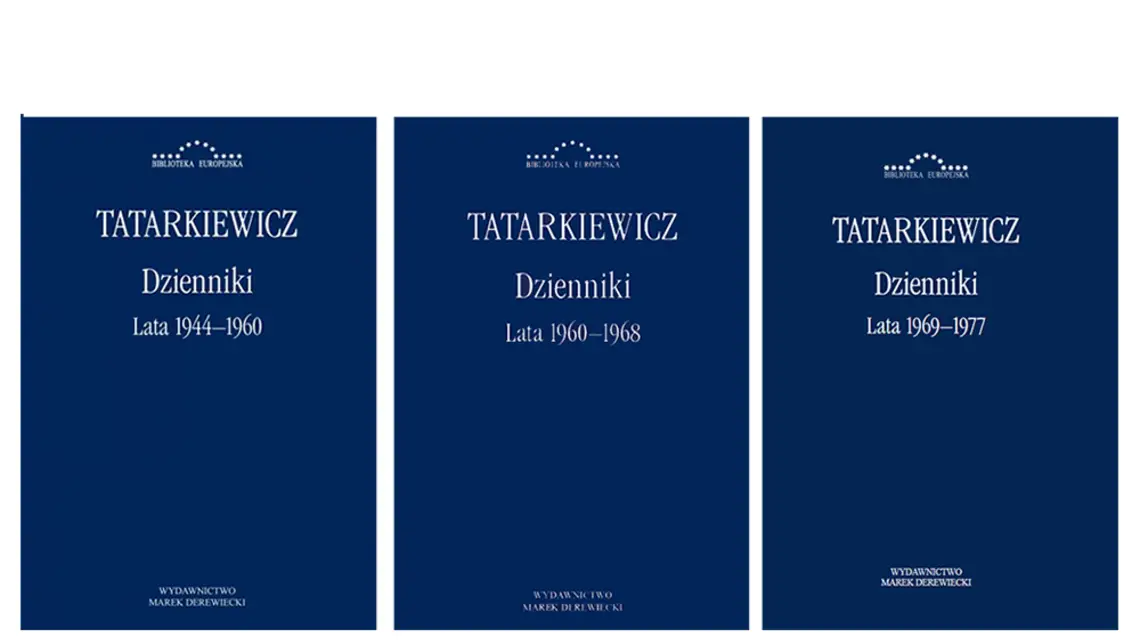Okładki "Dzienników" Władysława Tatarkiewicza, tomy I-III / DOMENA PUBLICZNA