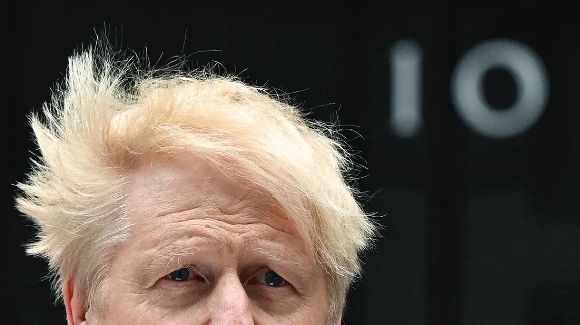 Premier Wielkiej Brytanii Boris Johnson, Downing Street 10, Londyn, 7 lipca 2022 r. Fot. JUSTIN TALLIS / AFP / EAST NEWS / 