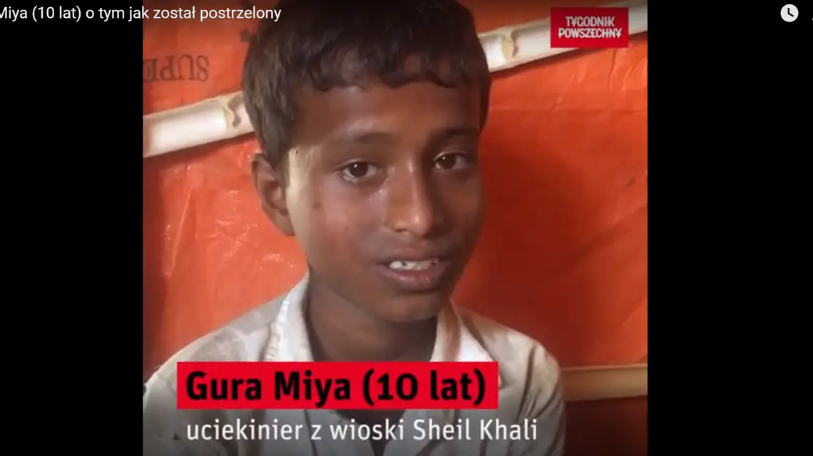 Gura Miya, 10-letni Rohindża, uciekinier z wioski Sheil Khali w Birmie / Fot. Marek Rabij / TP