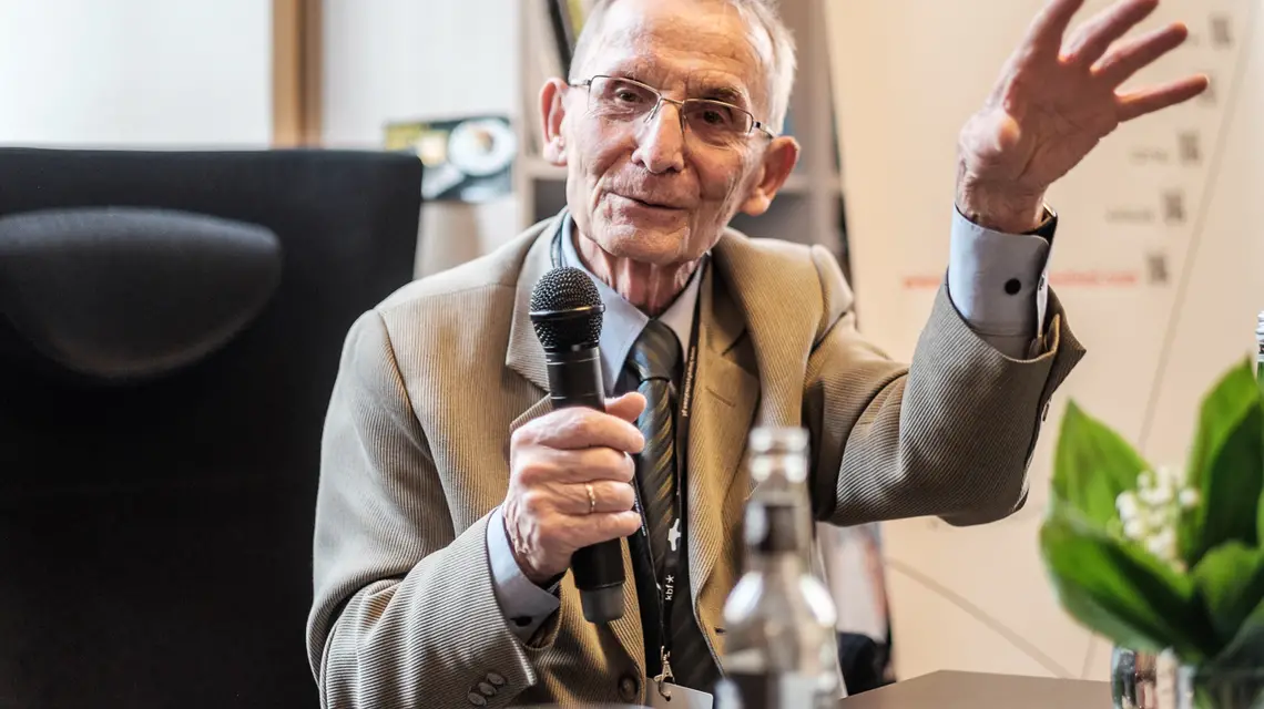 Prof. Jan Strelau, spotkanie w ramach Festiwalu Kopernika w Krakowie, 20 maja 2015 r. / / fot. Kamila Zarembska / TP