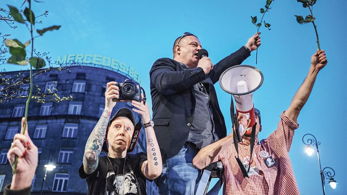 Demonstracja Obywateli RP, Warszawa, kwiecień 2018 r. / Fot. Bartosz Krupa / East News