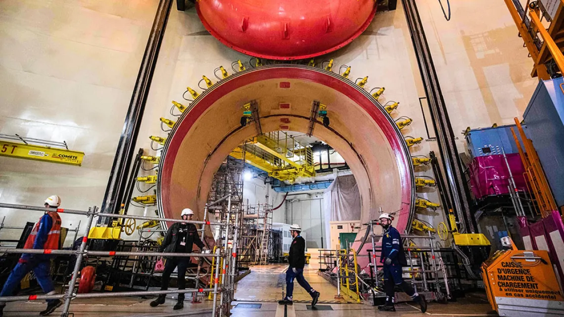  Reaktor ciśnieniowy trzeciej generacji w elektrowni we Flamanville w Normandii. Francja, 14 czerwca 2022 r. /  / SAMEER AL-DOUMY / AFP / EAST NEWS