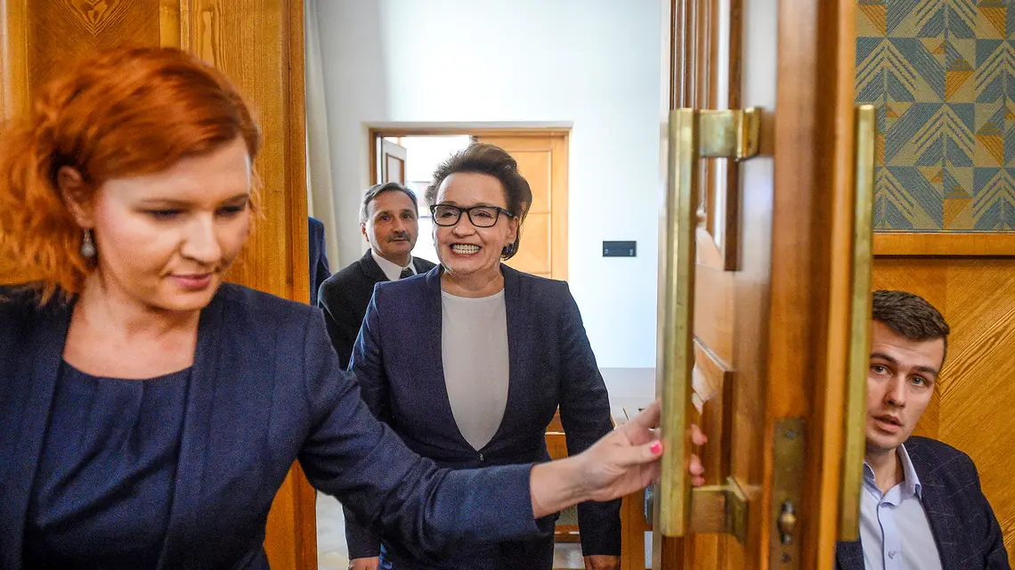 Konferencja prasowa minister edukacji Anny Zalewskiej na temat reform w szkolnictwie, Warszawa 16 września 2016 r. / / Fot. ADAM CHELSTOWSKI / FORUM 